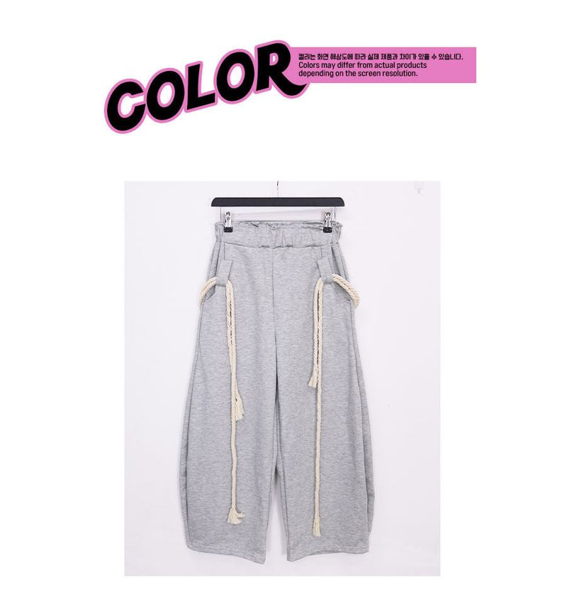 loop wide banding pants