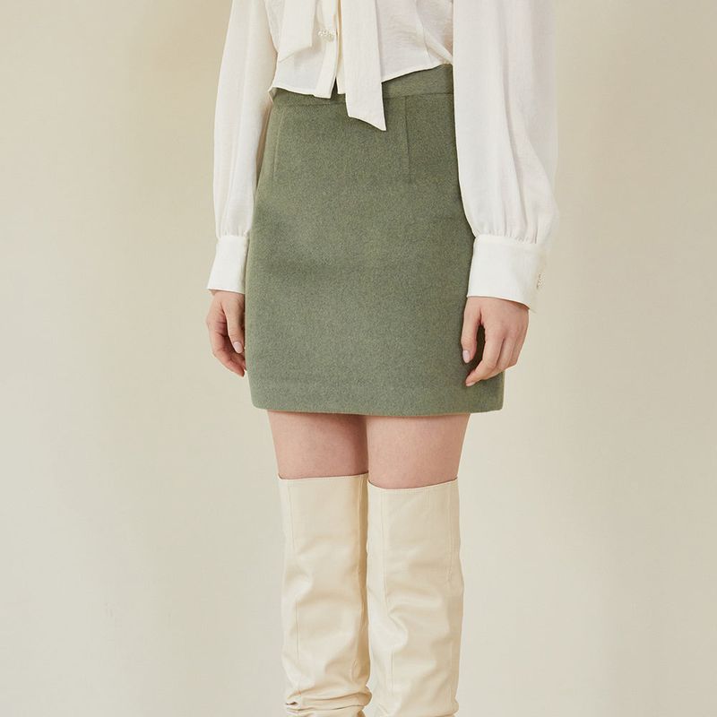 MODERN DART MINI SKIRT (EMERALD GREEN)