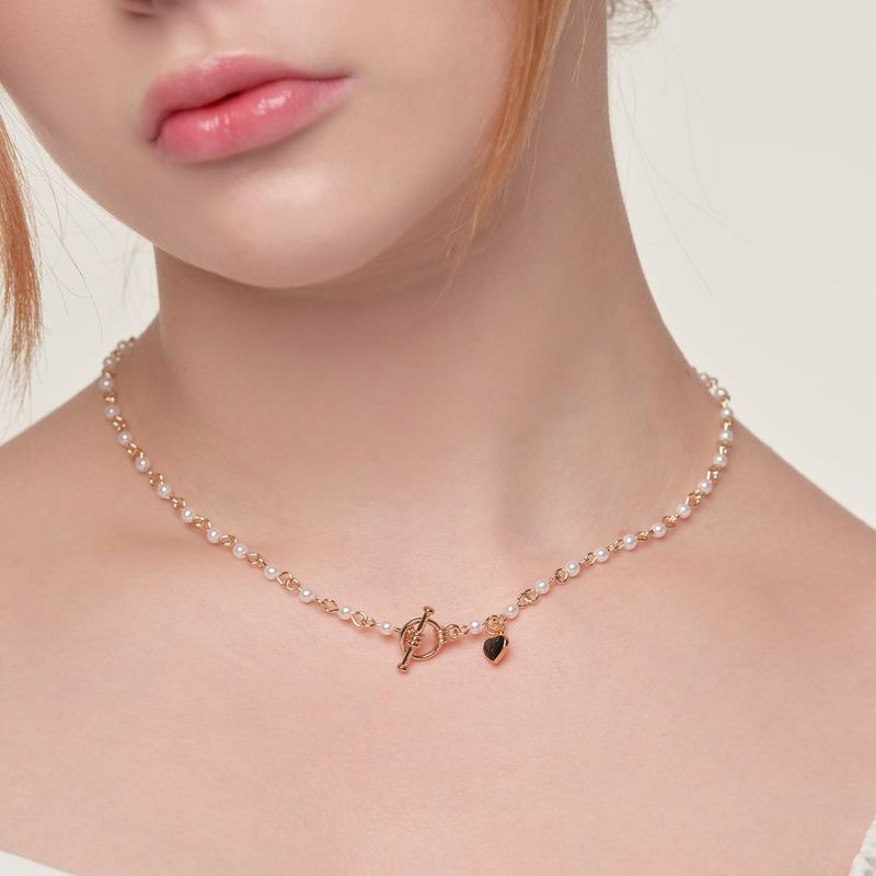 HAWHA(ハワ)の「HEART TOGGLE PEARLS CHOKER(Accessories)」