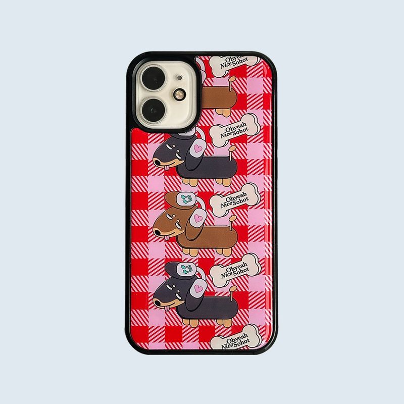 Ohyeah Nice Sohot（オナッソ）の「レッドダックスフンドエポキシフォンケース（スマホグッズ/小物）」
