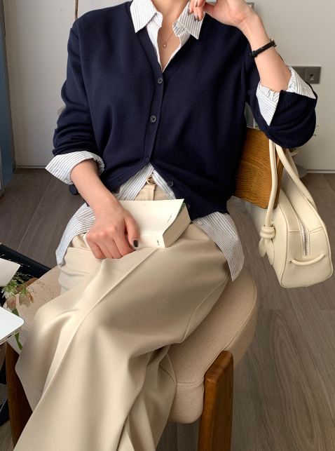 Nitz Pudding V-neck Cardigan / 10 colors