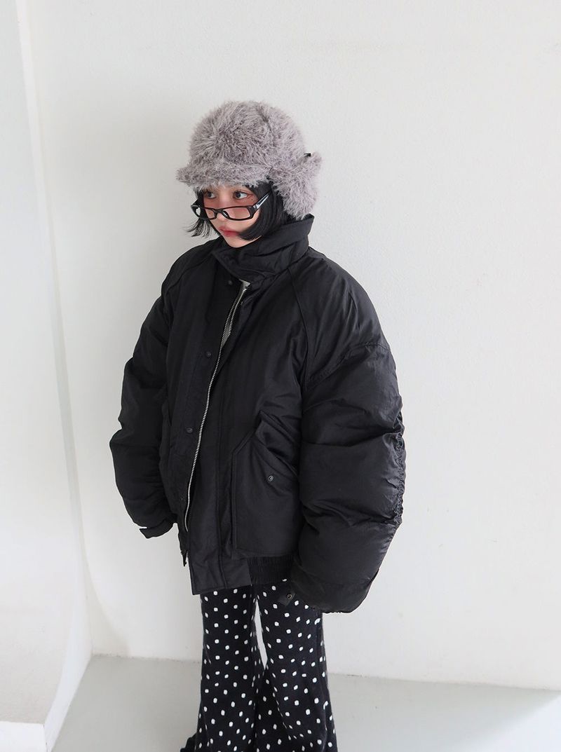 Earrings Roll Up Fur Truffer Hat