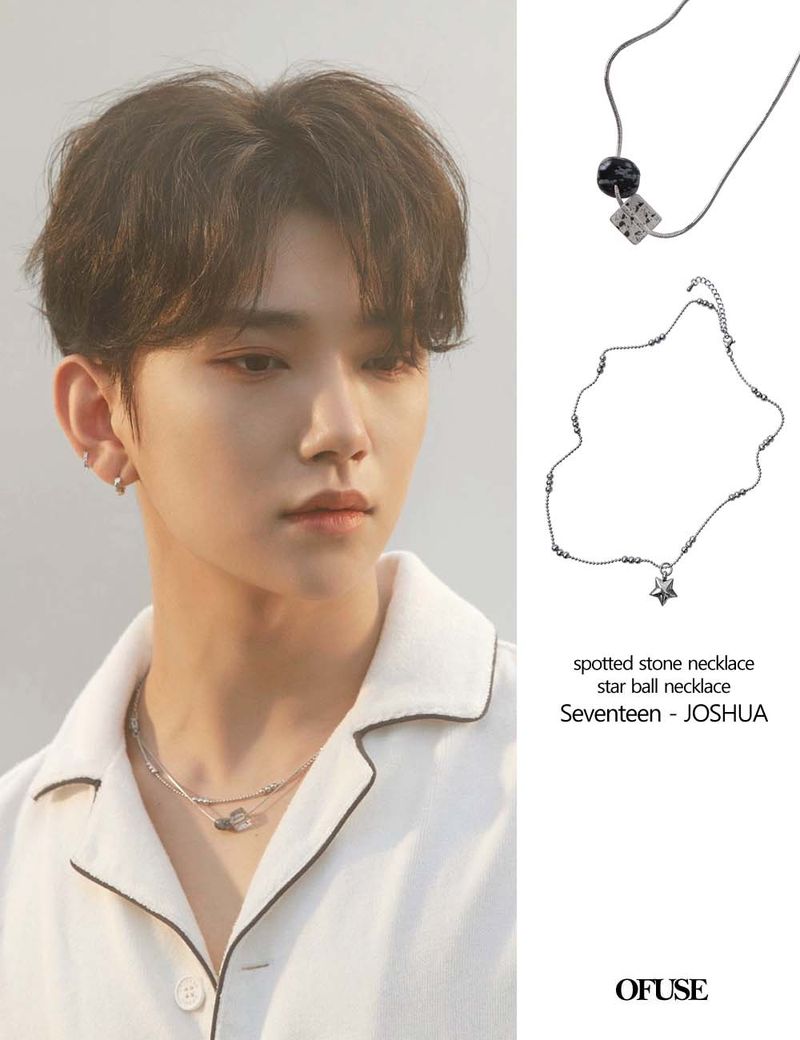 spotted stone necklace