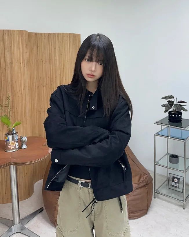 Aaron Suede Crop Jacket