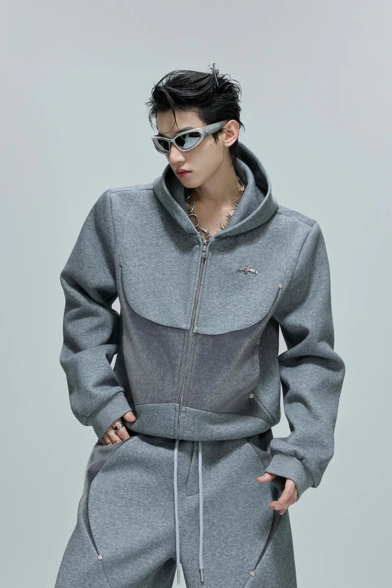 Argue Cultureの「Fur Patchwork Zip-Up Hoodie（Tops）」