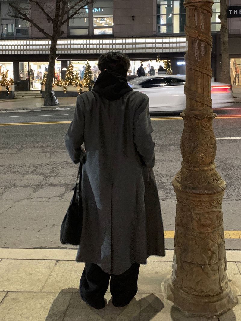  [Premium] Metin Hidden Maxi Wool Coat