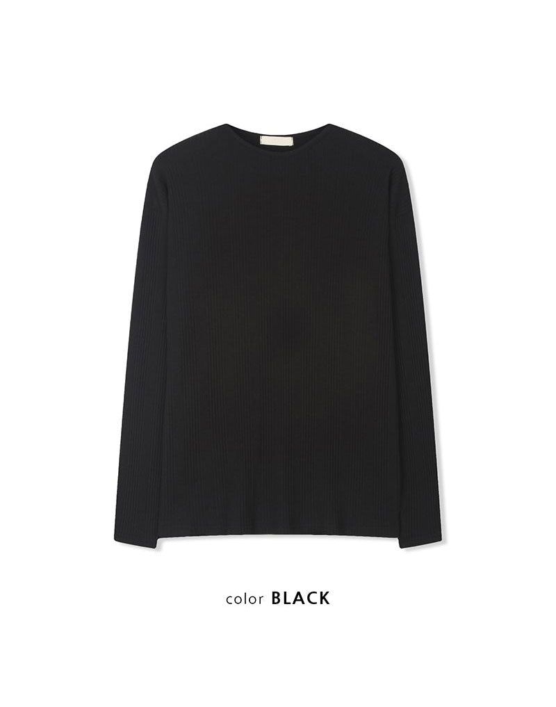 Irrregular rib slim long sleeves(5color)