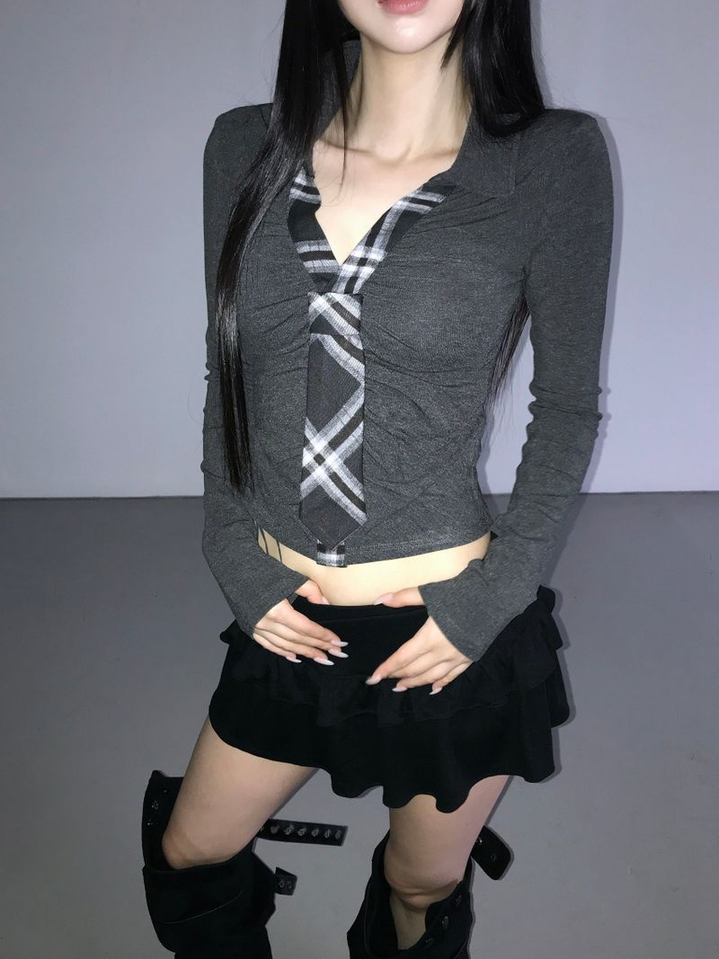 THEAIRTOWN(ザエアータウン)の「tie shirring shirts(Tops)」
