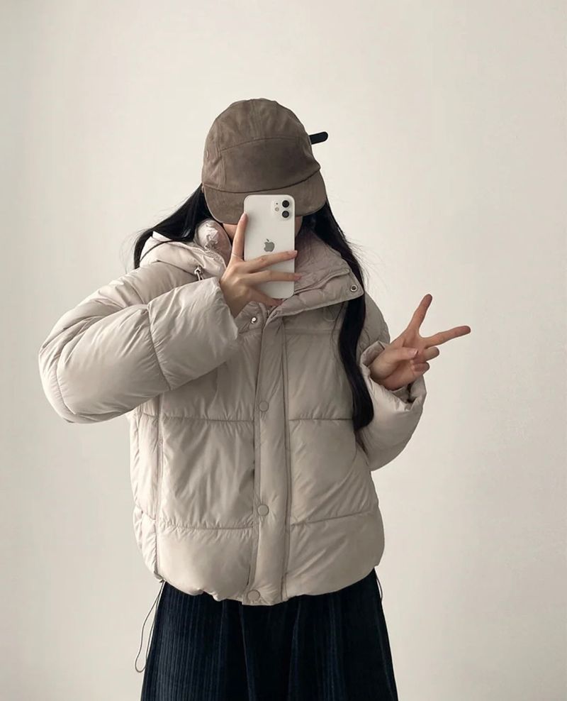Dive High Neck Hooded Padded Jumper