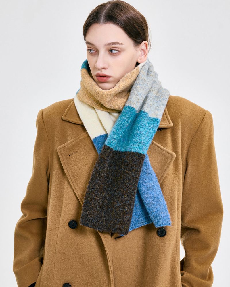  Colour Block Muffler _ BLUE