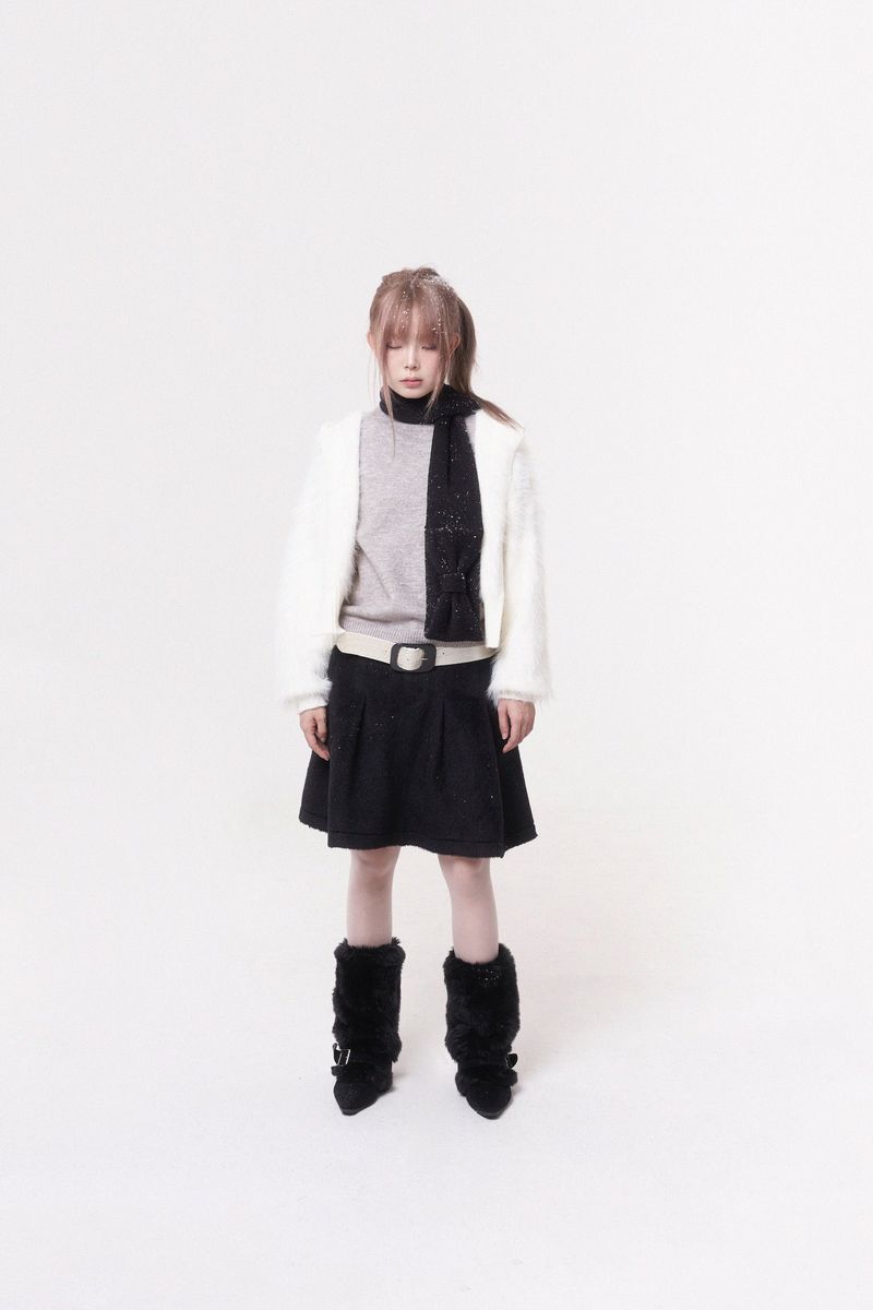 Mini ribbon muffler_black