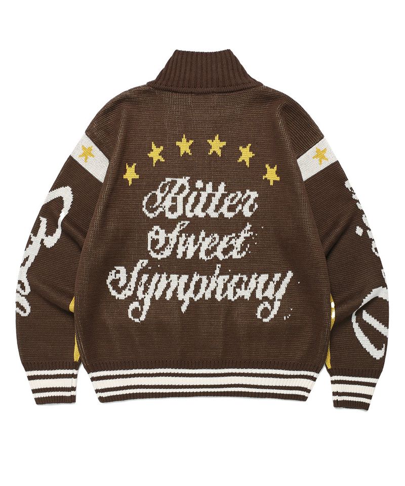 RACING TEAM KNIT ZIP UP BROWN(CV2EFUK682A)