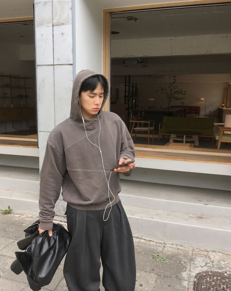 No.1874 pigment seam high hood-T (4color)