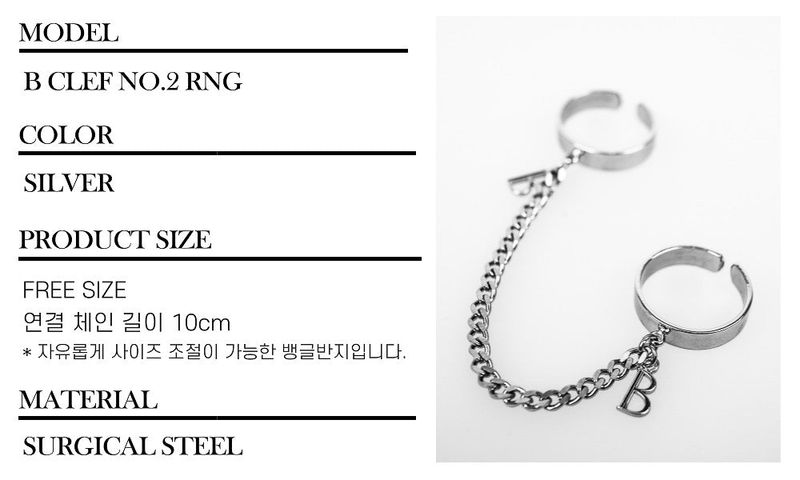 a men's bangle ring_B CLEF NO.2 RNG