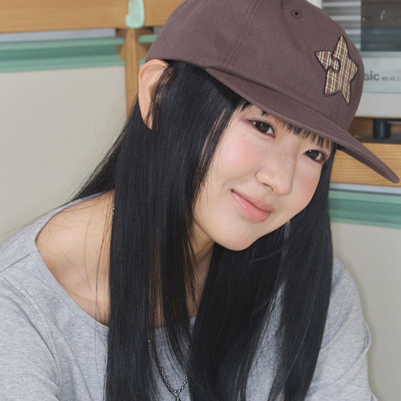 スターシンボルパッチキャップ ブラウン