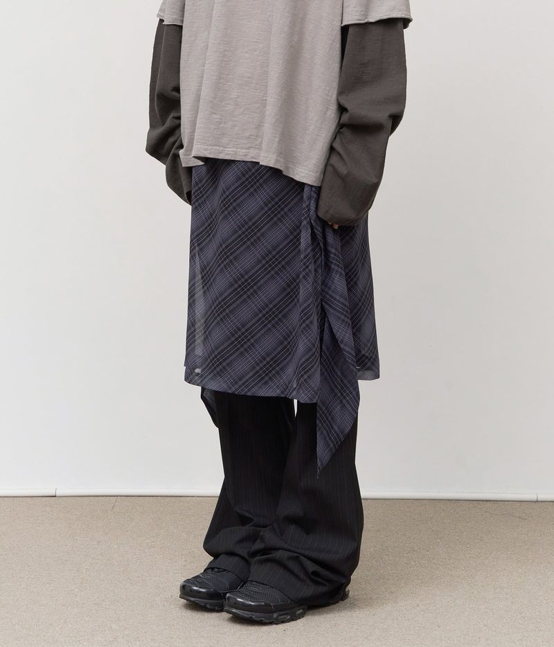 (W) Hike Checked Wrap Skirt