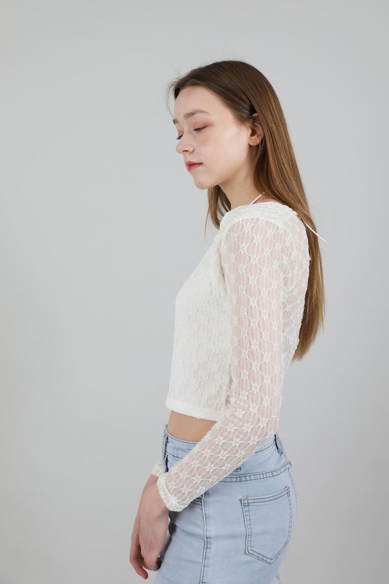 Lace Halterneck T-shirt
