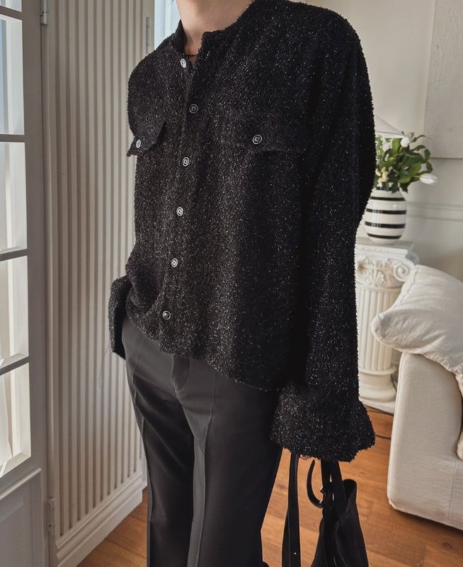 Mir Shining Tweed Crop Jacket