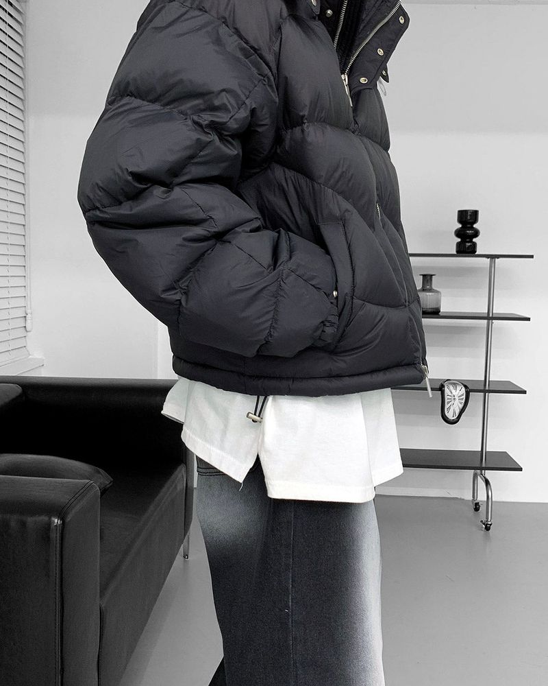 OWN Noah Duck Down Cropped Padded Jacket (2 colors)