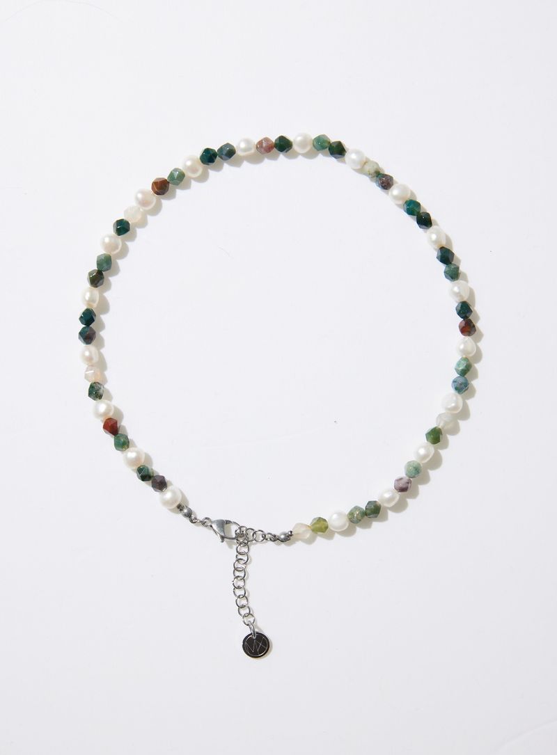 MIXTURE.(ミクスチャー)の「MP016 FRESHWATER PEARL WITH NATURAL STONE NECKLACE(Accessories)」