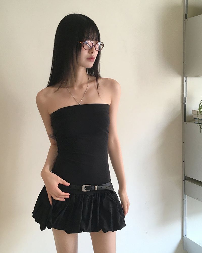 WONDER WONDER（ワンダーワンダー）の「Behe layered top pumpkin off-shoulder mini dress（Dresses）」