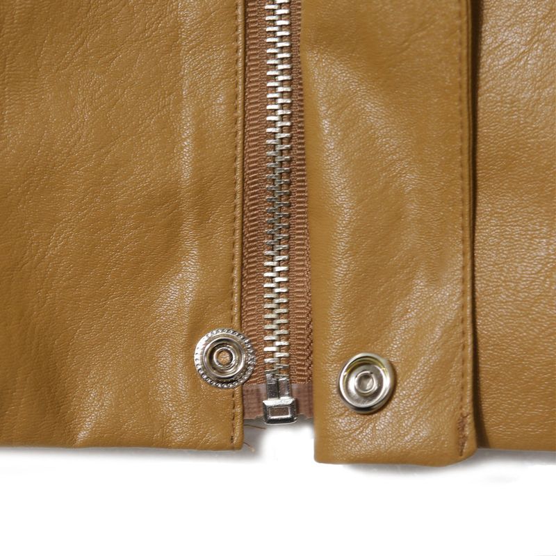 Tom Cropped Leather Jacket (2color)