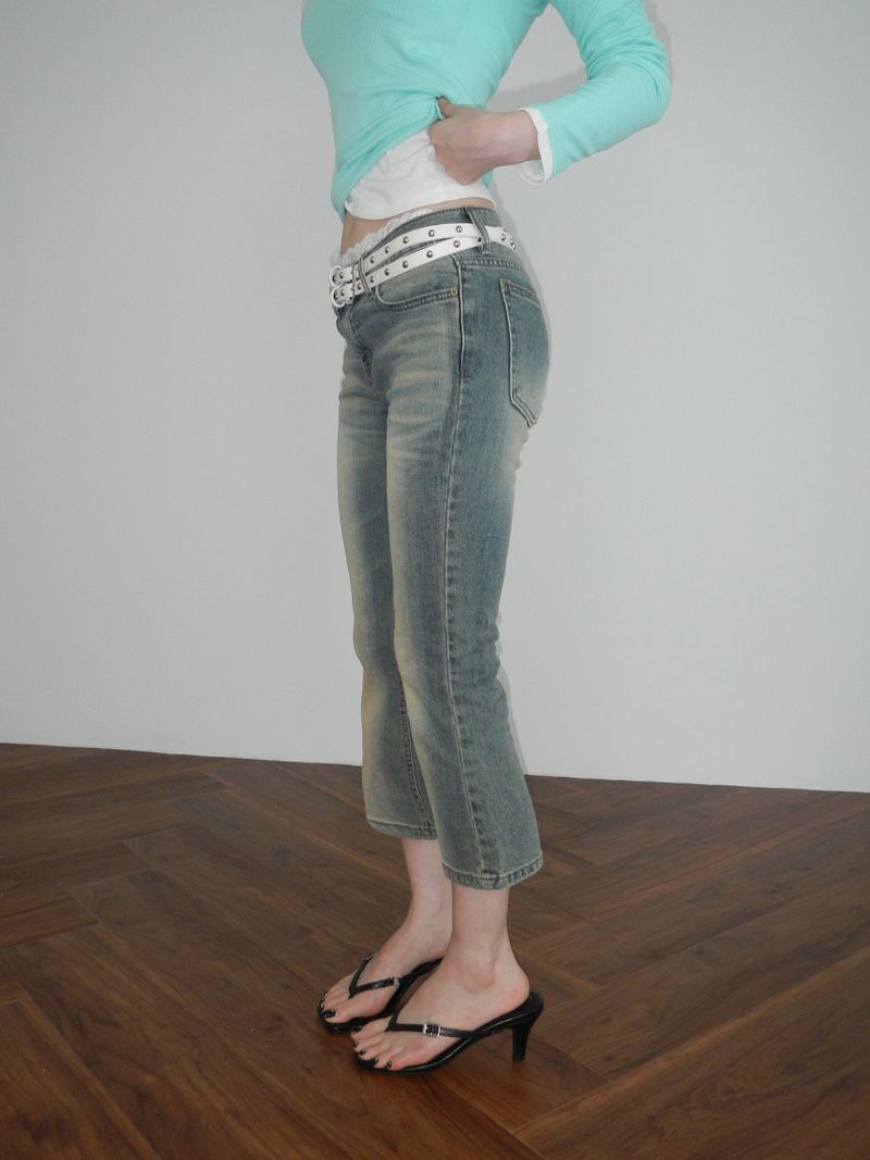 two-row stud belt(2 color)