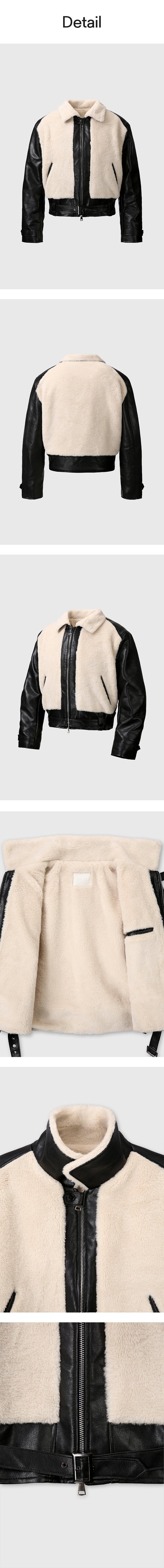 Shirring leather mustang