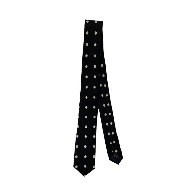 DOT pattern slim tie (black)