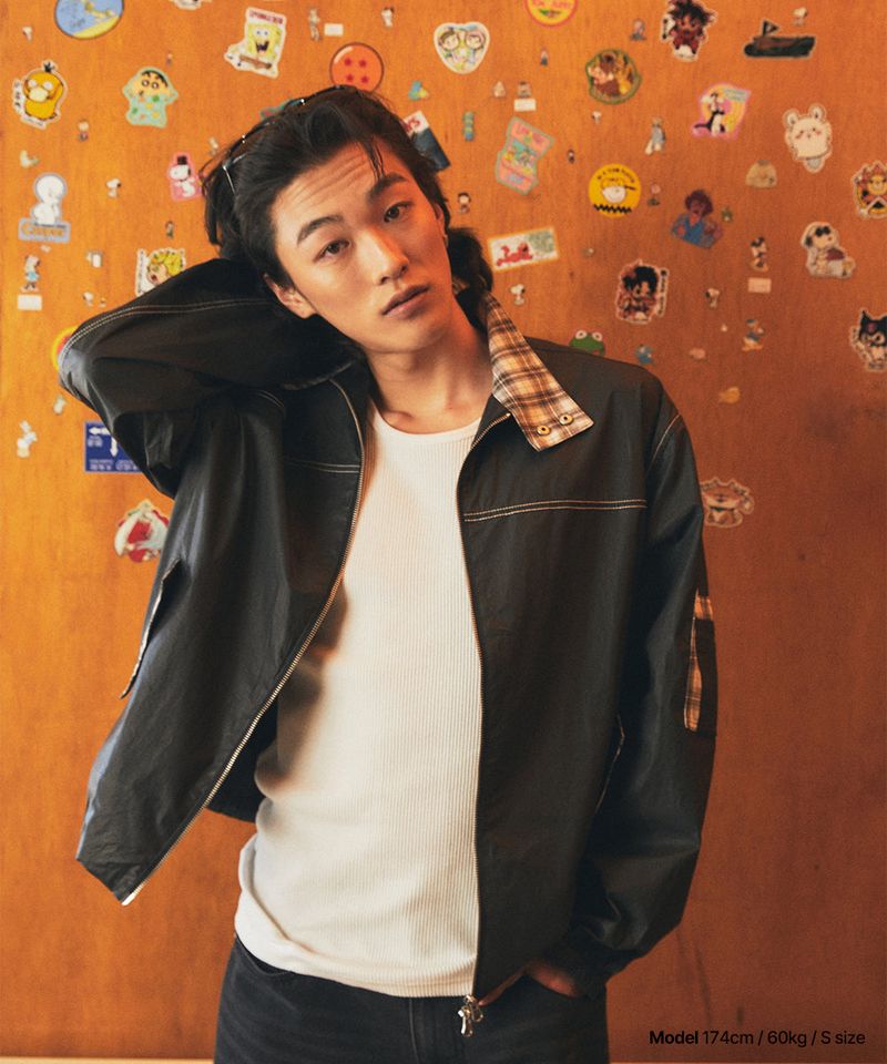 mahagrid(マハグリッド)の「CHECK HARRINGTON JACKET(Jackets/Outerwear)」