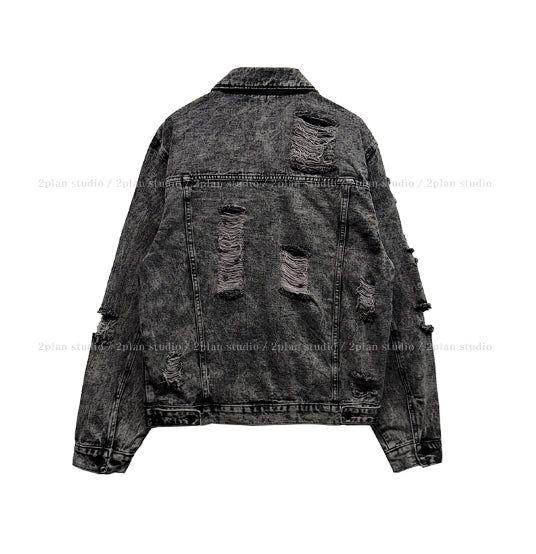 Metro Washing Damage Denim Jacket