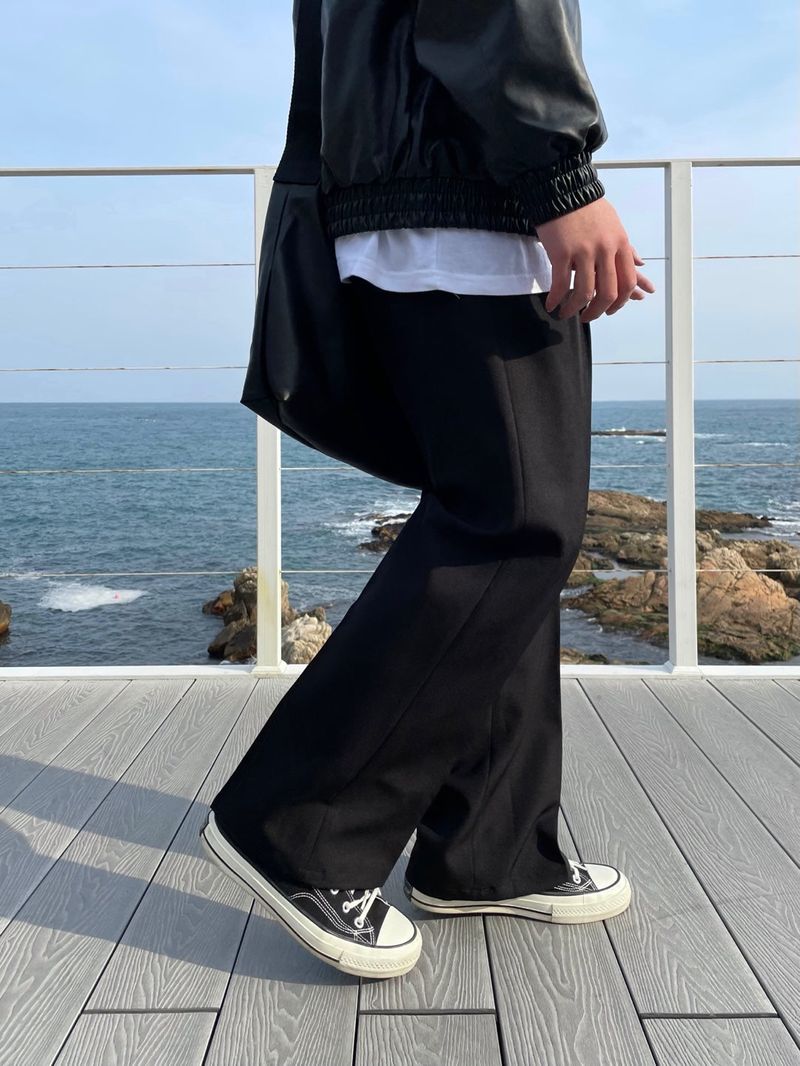 ABLE TWO TUCK WIDE SLACKS(5COLOR)