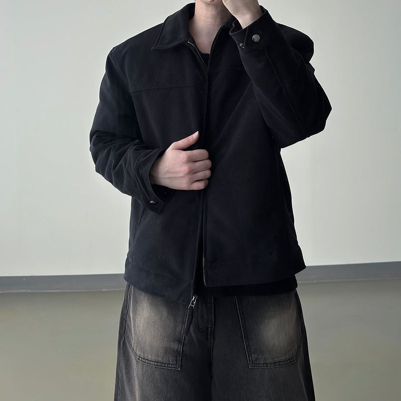 Luna suede padding jacket