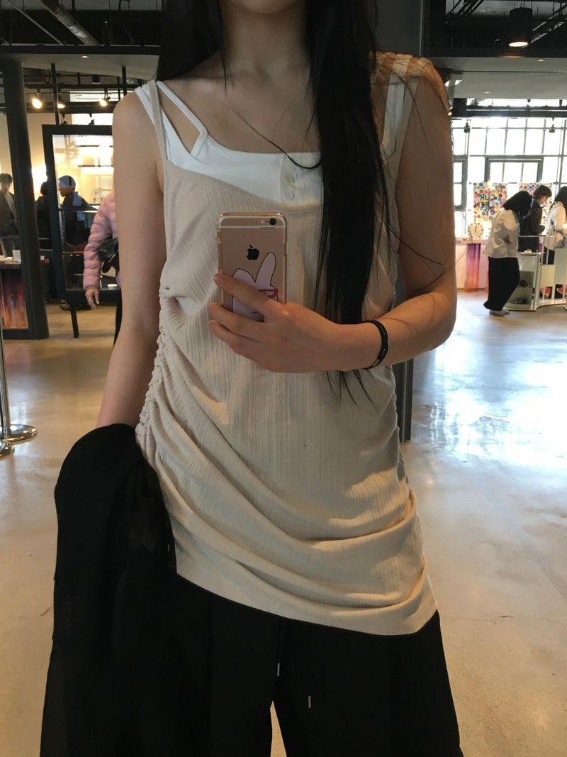 Ronnie Layered Button Top Sleeveless (3c)