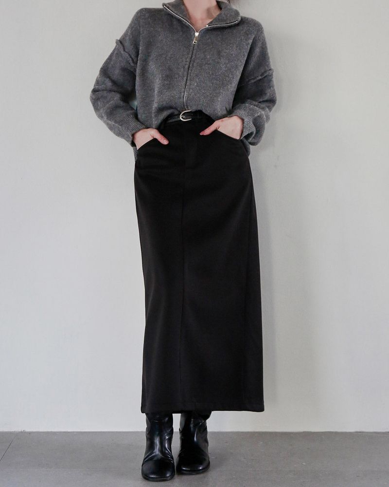 Nuo Belt Long Skirt