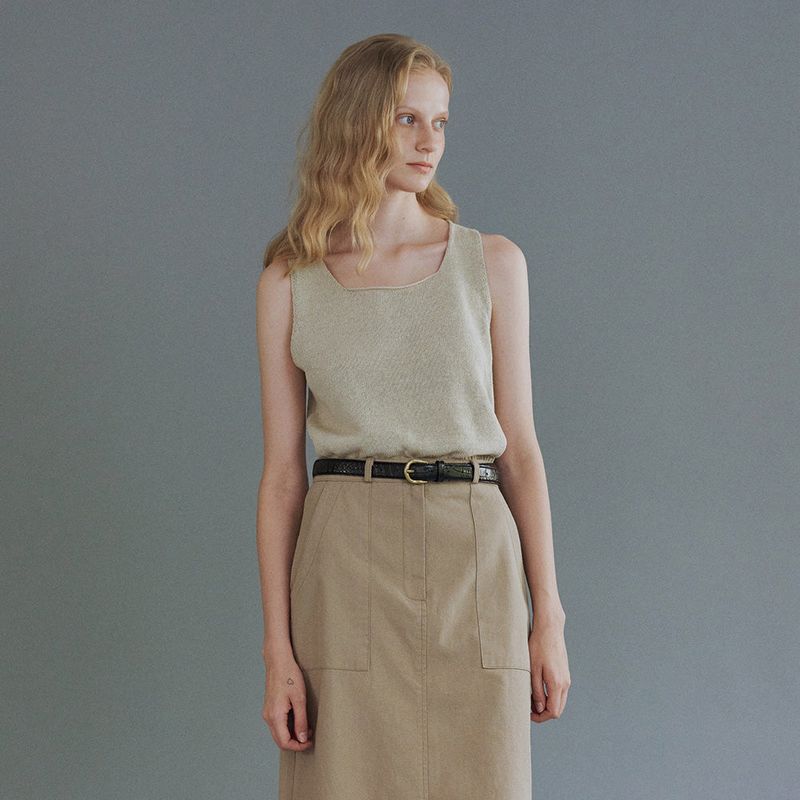 Square knit sleeveless
