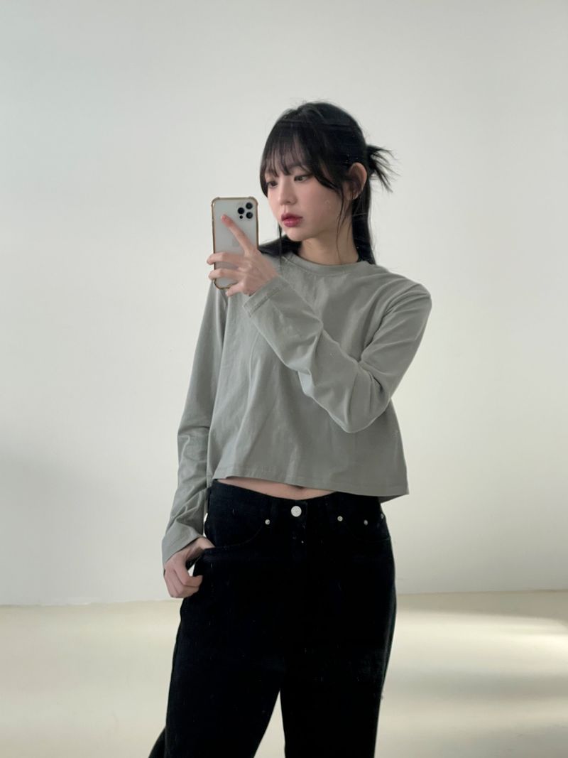 Mood basic crop t-shirt