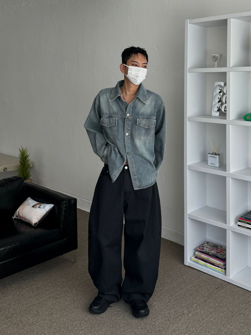 OW Washed Pocket Denim Shirt (2C)