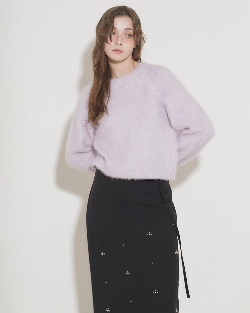 STUDS MAXI SKIRT [NAVY]