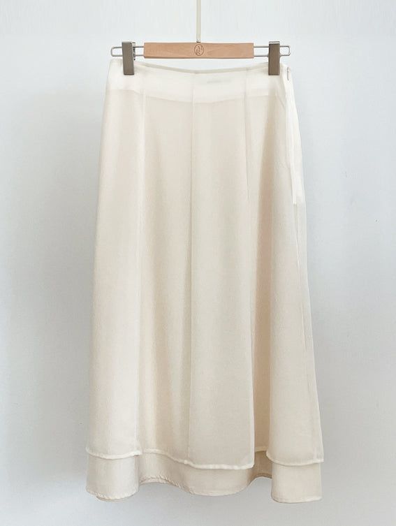 Denain Chiffon Double Layered Long Skirt