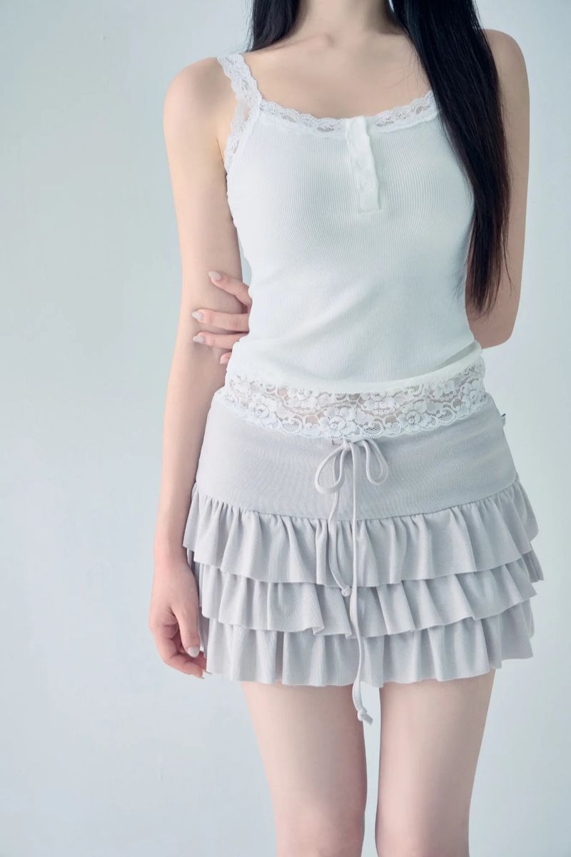 Echo skirt (Milk tea)