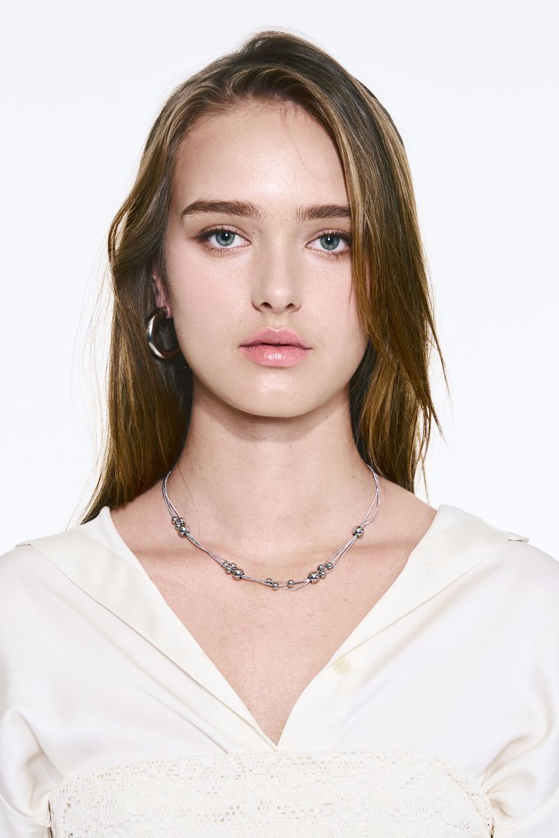 NO.567 [SILVER] BALL MOVEMENT NECKLACE