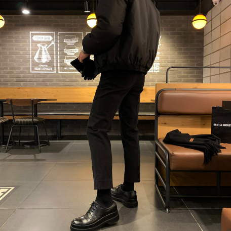 Logane Brushed Slim 9 Part Back Banding Cotton Pants