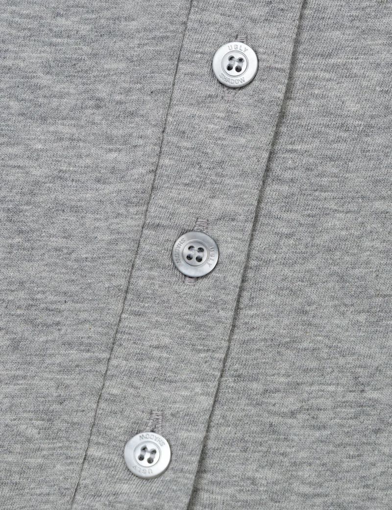 PLACKET RIBBED T-SHIRT(GREY)