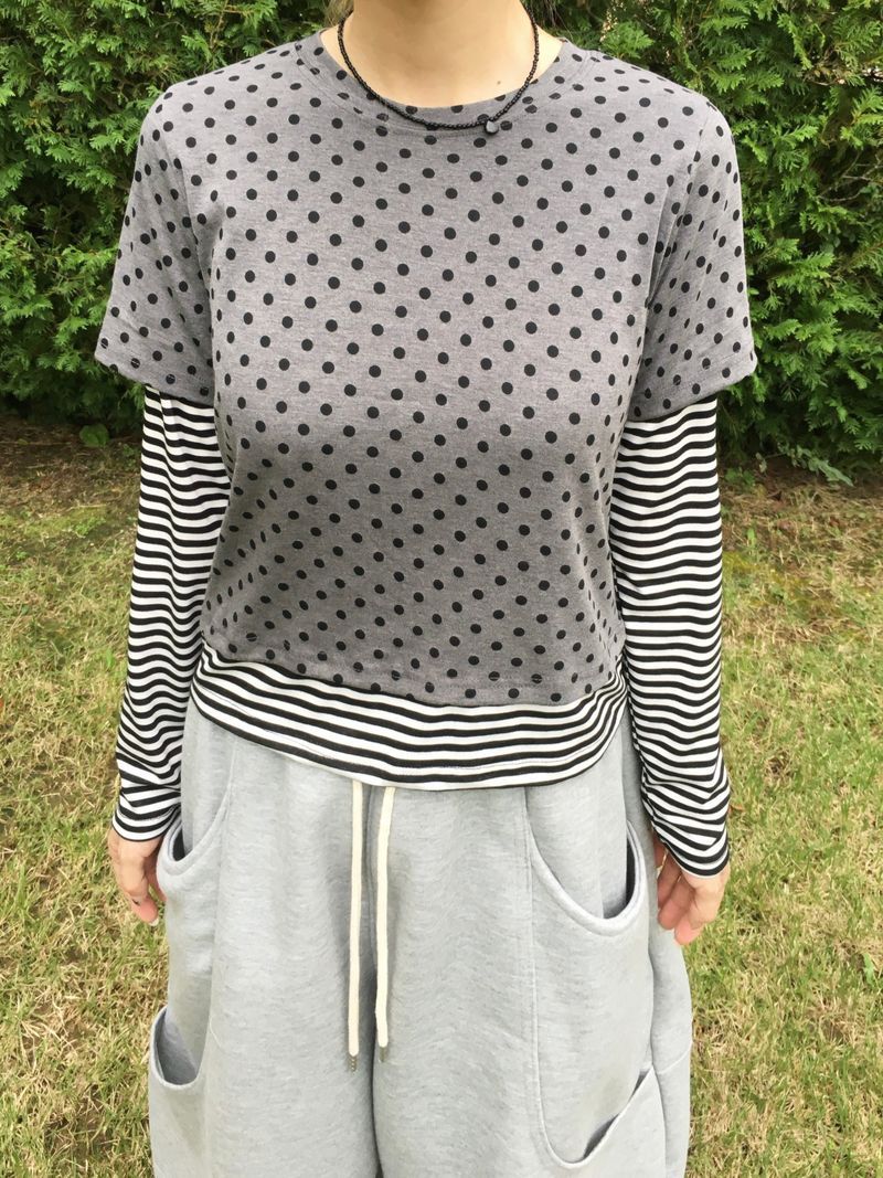 Mocha Dot Layered T-Shirt (2c)