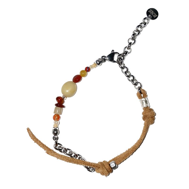 RUNDS(ランド)の「360 karen silver brown mix bracelet (Accessories)」