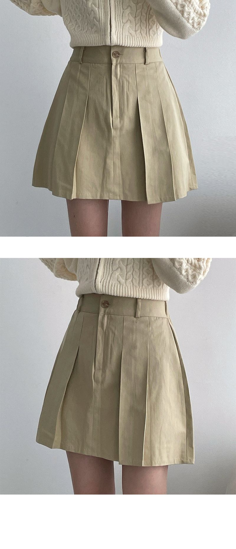 Renon Bendable Pin Tuck Wrinkle Mini Skirt