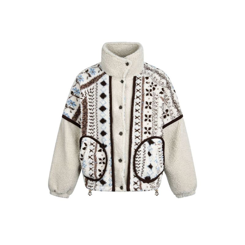 Cozy&Kitsch（コージーアンドキッチ）の「Nordic Pattern Boa Jacket（Jackets/Outerwear）」