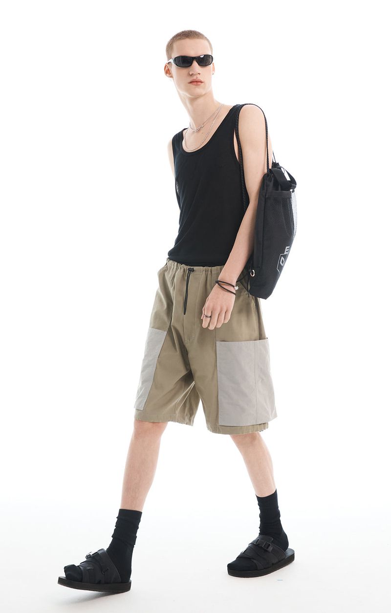 BERMUDA DRAWSTRING PANTS_KHAKI