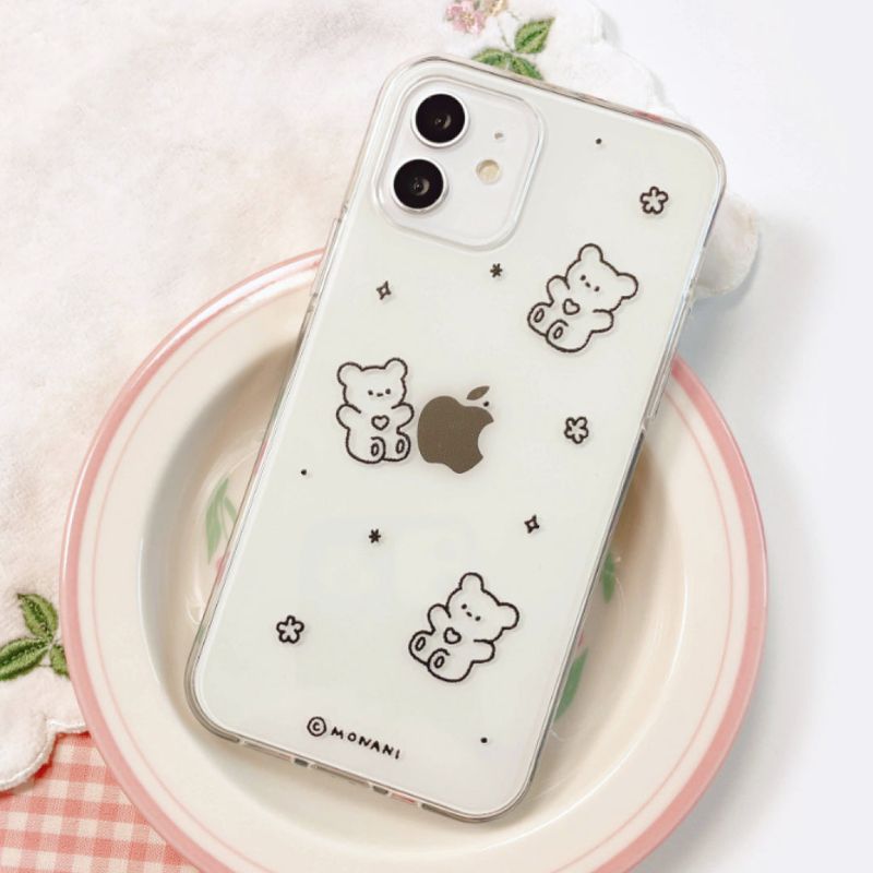 [Gel-hard] Black maro bear Phone case
